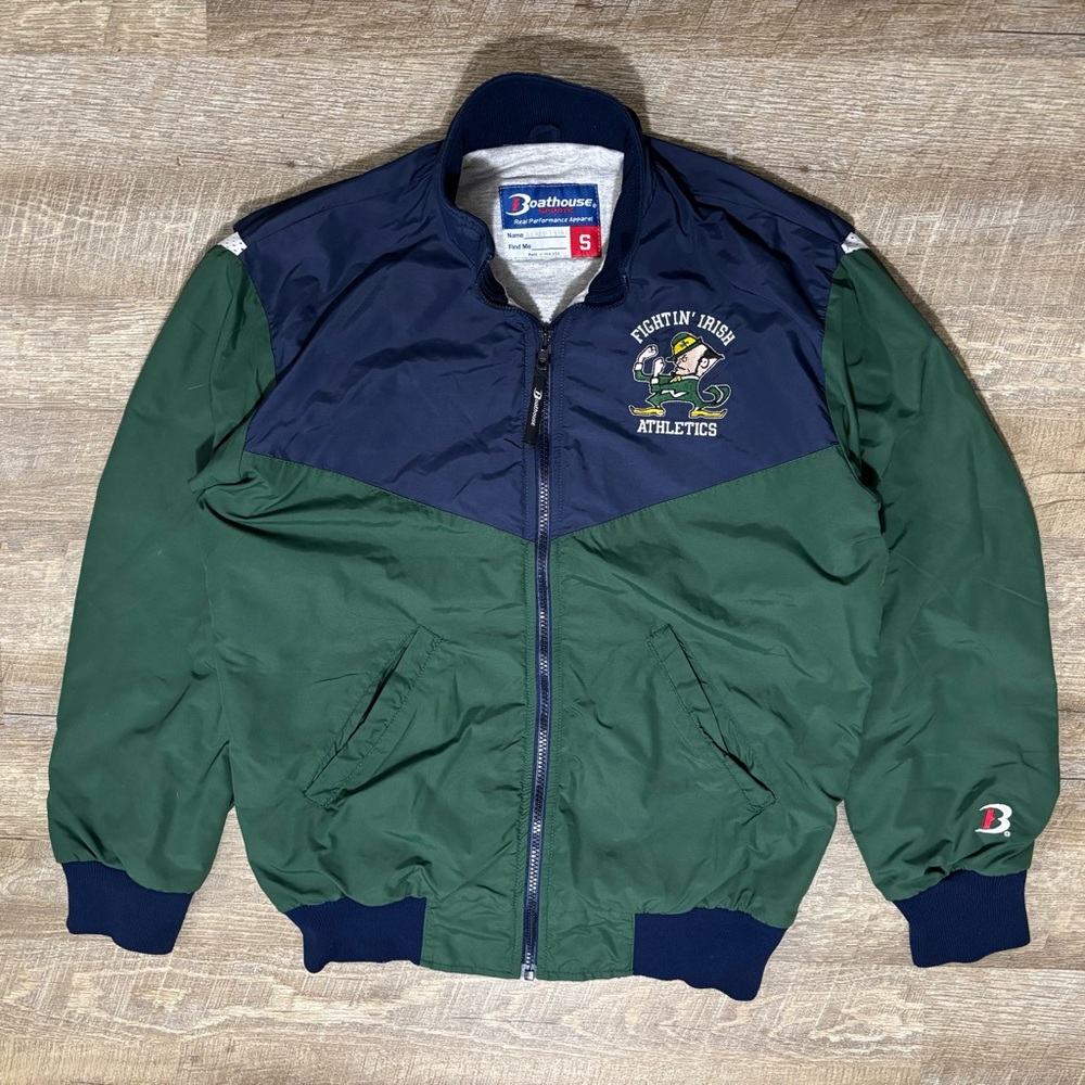 Vintage Notre Dame Sport Jacket Men’s S Fighting Irish Made In USA Boathouse